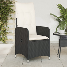 vidaXL 2 db fekete polyrattan dönthető kerti szék párnával kerti bútor