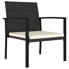 vidaXL 2 db fekete polyrattan kerti étkezőszék (315110) kerti bútor