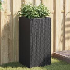 vidaXL 2 db fekete polyrattan kerti ültetőláda 40x40x80 cm kerti tárolás