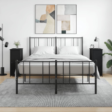 vidaXL 2 db fekete szerelt fa éjjeliszekrény 32 x 42 x 80 cm bútor