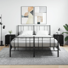 vidaXL 2 db fekete szerelt fa éjjeliszekrény 40 x 40 x 50 cm bútor