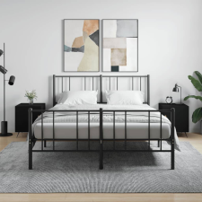 vidaXL 2 db fekete szerelt fa éjjeliszekrény 40 x 40 x 50 cm bútor