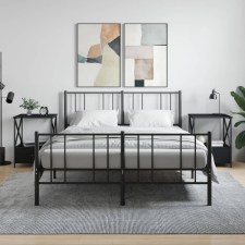 vidaXL 2 db fekete szerelt fa éjjeliszekrény 50x41x65 cm bútor