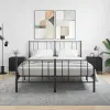 vidaXL 2 db fekete szerelt fa és vas éjjeliszekrény 40 x 35 x 47,5 cm