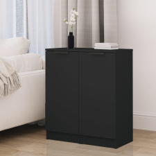 vidaXL 2 db fekete szerelt fa tálalószekrény 30 x 30 x 70 cm bútor