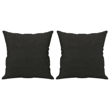 vidaXL 2 db fekete szövet díszpárna 40 x 40 cm (349475) lakástextília