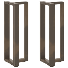 vidaXL 2 db fekete, T-alakú acél konzolasztal láb 25x28x(72-73) cm bútor