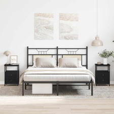 vidaXL 2 db fekete tölgyfa éjjeliszekrény 34 x 35,5 x 50 cm bútor