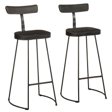 vidaXL 2 db fekete tömör mangófa bárszékek 49x43x103 cm bútor
