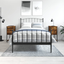 vidaXL 2 db füstös tölgy színű műfa éjjeliszekrény 32x42x70 cm bútor