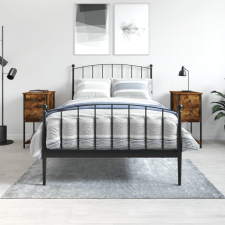 vidaXL 2 db füstös tölgy színű műfa éjjeliszekrény 32x42x70 cm bútor