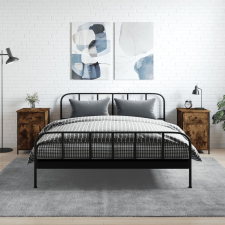 vidaXL 2 db füstös tölgy színű szerelt fa éjjeliszekrény 40x42x60 cm bútor