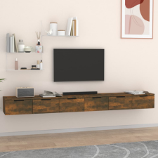vidaXL 2 db füstös tölgy színű szerelt fa faliszekrény 102x30x20 cm bútor