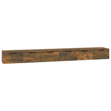 vidaXL 2 db füstös tölgy színű szerelt fa faliszekrény 102x30x20 cm (3115905) bútor