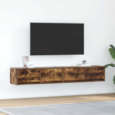 vidaXL 2 db füstös tölgy színű szerelt fa TV-szekrény 80x31x25,5 cm bútor