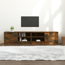 vidaXL 2 db füstös tölgy színű szerelt fa TV-szekrény 80x35x36,5 cm bútor