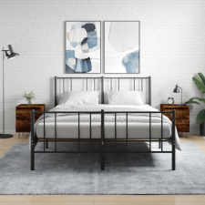 vidaXL 2 db füstös tölgyszínű éjjeliszekrény 40 x 35 x 50 cm bútor
