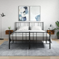 vidaXL 2 db füstös tölgyszínű fali éjjeliszekrény 35 x 35 x 20 cm bútor