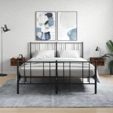 vidaXL 2 db füstös tölgyszínű fali éjjeliszekrény 35 x 35 x 20 cm bútor