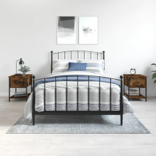 vidaXL 2 db füstös tölgyszínű szerelt fa éjjeliszekrény 34x35,5x45 cm bútor