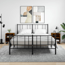 vidaXL 2 db füstös tölgyszínű szerelt fa éjjeliszekrény 40x30x50 cm bútor