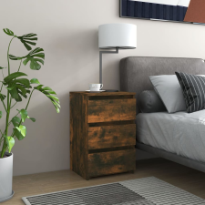 vidaXL 2 db füstös tölgyszínű szerelt fa éjjeliszekrény 40x35x62,5 cm bútor