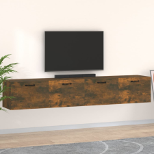 vidaXL 2 db füstös tölgyszínű szerelt fa faliszekrény 100x36,5x35 cm bútor