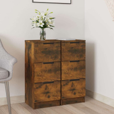 vidaXL 2 db füstös tölgyszínű szerelt fa tálalószekrény 30x30x70 cm bútor
