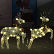 vidaXL 2 db karácsonyi rénszarvas 40 aranyszínű LED-del karácsonyi dekoráció