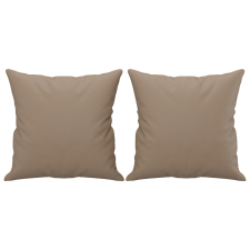 vidaXL 2 db kávészínű műbőr díszpárna 40 x 40 cm (349484) lakástextília