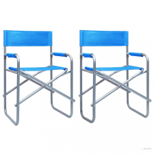 vidaXL 2 db kék acél rendezői szék kerti bútor