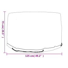 vidaXL 2 db kerek kerti bútorhuzat 6 fűzőlyukkal Ø125 x 75 cm kerti bútor