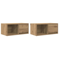 vidaXL 2 db kézműves tölgy szerelt fa TV-szekrény 60x31x25,5 cm (861453) bútor
