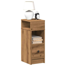 vidaXL 2 db kézműves tölgy színű éjjeliszekrény fiókkal 25x31x66 cm bútor