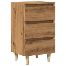 vidaXL 2 db kézműves tölgy színű szerelt fa éjjeliszekrény 40x35x69 cm (856422) bútor