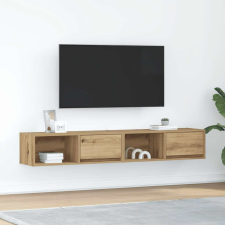 vidaXL 2 db kézműves tölgy színű szerelt fa TV-szekrény 80x31x25,5 cm bútor
