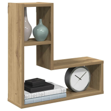 vidaXL 2 db kézműves tölgyszínű szerelt fa fali kockapolc 50x15x50 cm bútor