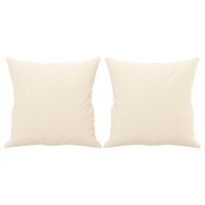 vidaXL 2 db krémszínű bársony díszpárna 40 x 40 cm (349493) lakástextília