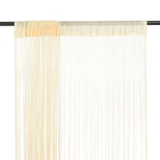vidaXL 2 db krémszínű zsinórfüggöny 100 x 250 cm lakástextília