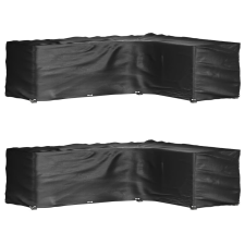vidaXL 2 db L-alakú kerti bútorhuzat 18 fűzőlyukkal 285x220x80 cm kerti bútor