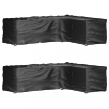 vidaXL 2 db L-alakú kerti bútorhuzat 18 fűzőlyukkal 285x220x80 cm kerti bútor