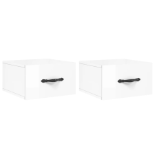 vidaXL 2 db magasfényű fehér fali éjjeliszekrény 35x35x20 cm (829809) bútor