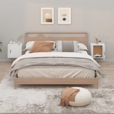 vidaXL 2 db magasfényű fehér fali éjjeliszekrény 50x30x47 cm bútor