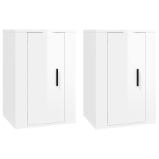 vidaXL 2 db magasfényű fehér fali TV-szekrény 40x34,5x60 cm (816661) bútor