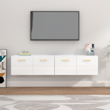 vidaXL 2 db magasfényű fehér szerelt fa faliszekrény 80x35x36,5 cm bútor