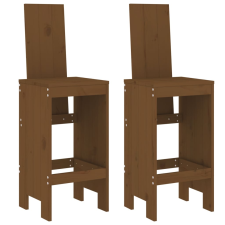 vidaXL 2 db mézbarna tömör fenyőfa bárszék 40x42x120 cm (825355) kerti bútor