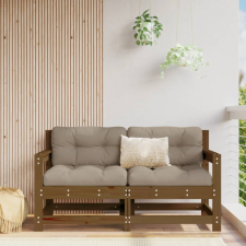 vidaXL 2 db mézbarna tömör fenyőfa kerti szék párnákkal kerti bútor