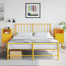 vidaXL 2 db mustársárga acél éjjeliszekrény 36 x 39 x 78 cm bútor