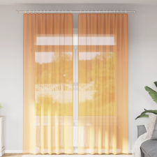 vidaXL 2 db narancssárga fátyolfüggönyök hurokkal 140x260 cm lakástextília