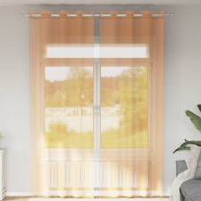 vidaXL 2 db narancssárga fátyolfüggönyök rojtokkal 140x300 cm lakástextília